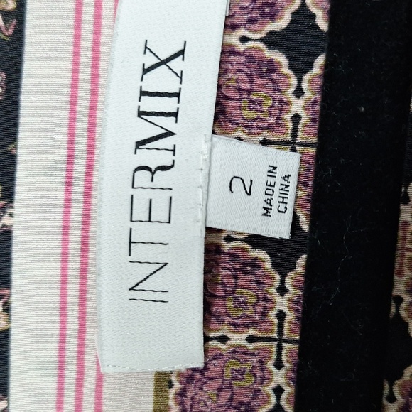 INTERMIX Purple 100% Silk Bohemian Coquette V-Neck Long Sleeve Romper Size 2 - Picture 6 of 15